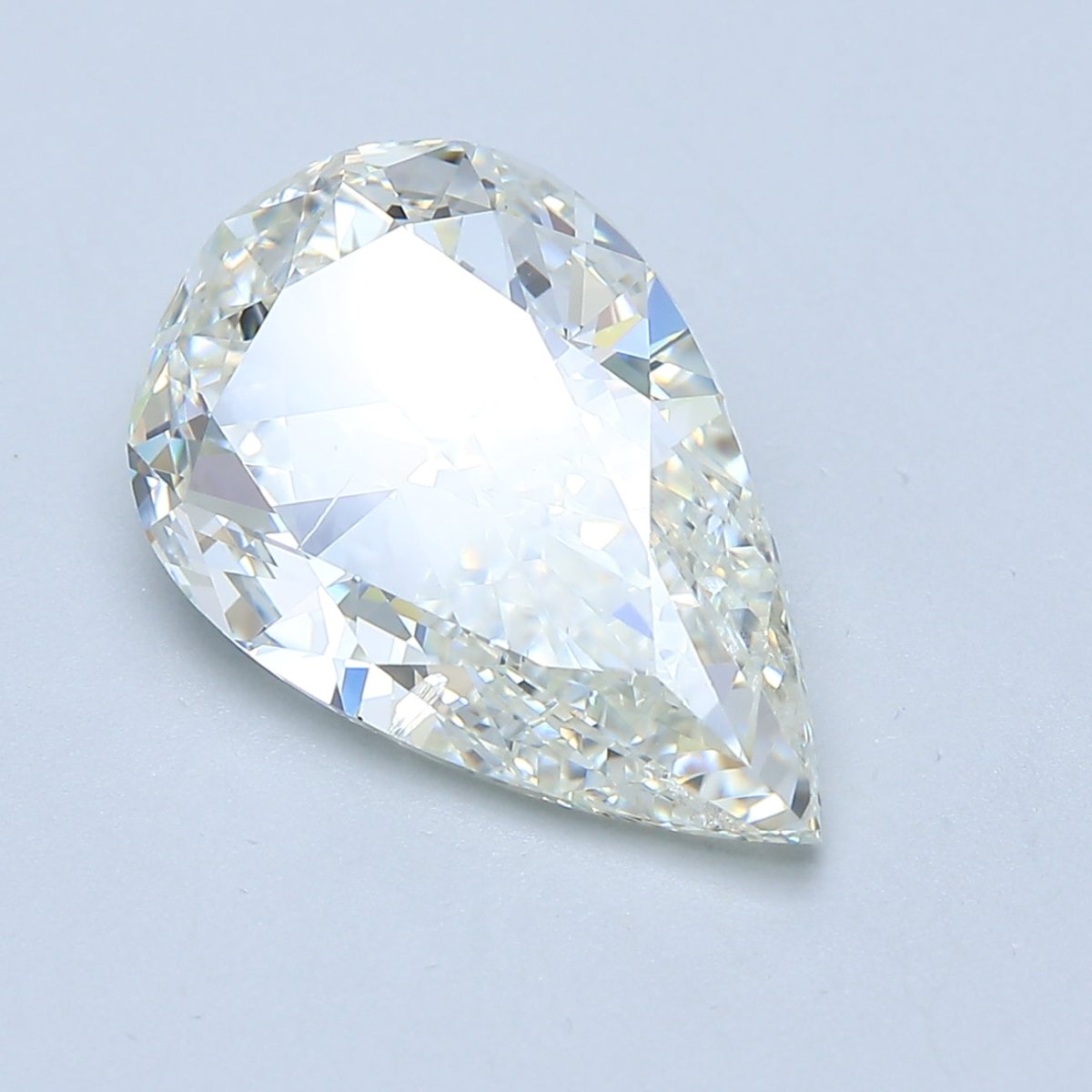 5 Carat Pear - Natural Diamond - 5.02 - K - SI2 - VG - VG - Diamonds By Rothschild