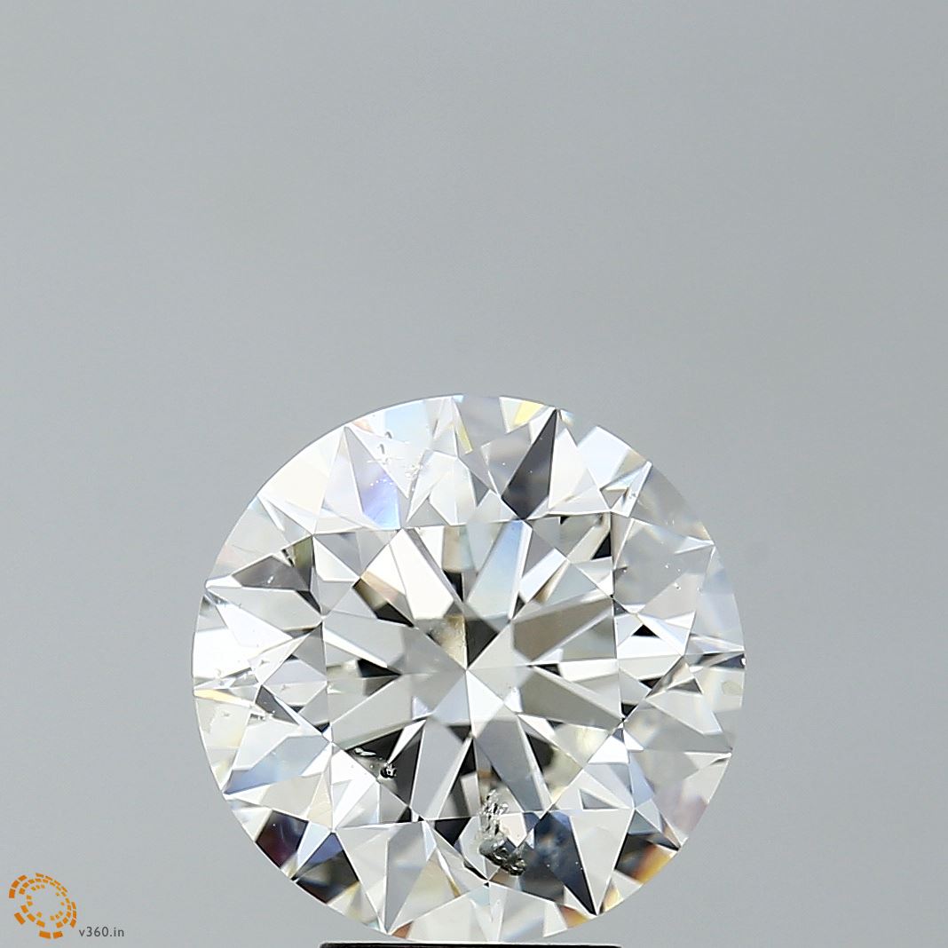 5 Carat Round - Natural Diamond - 5.03 - H - SI2 - EX - EX - EX - Diamonds By Rothschild