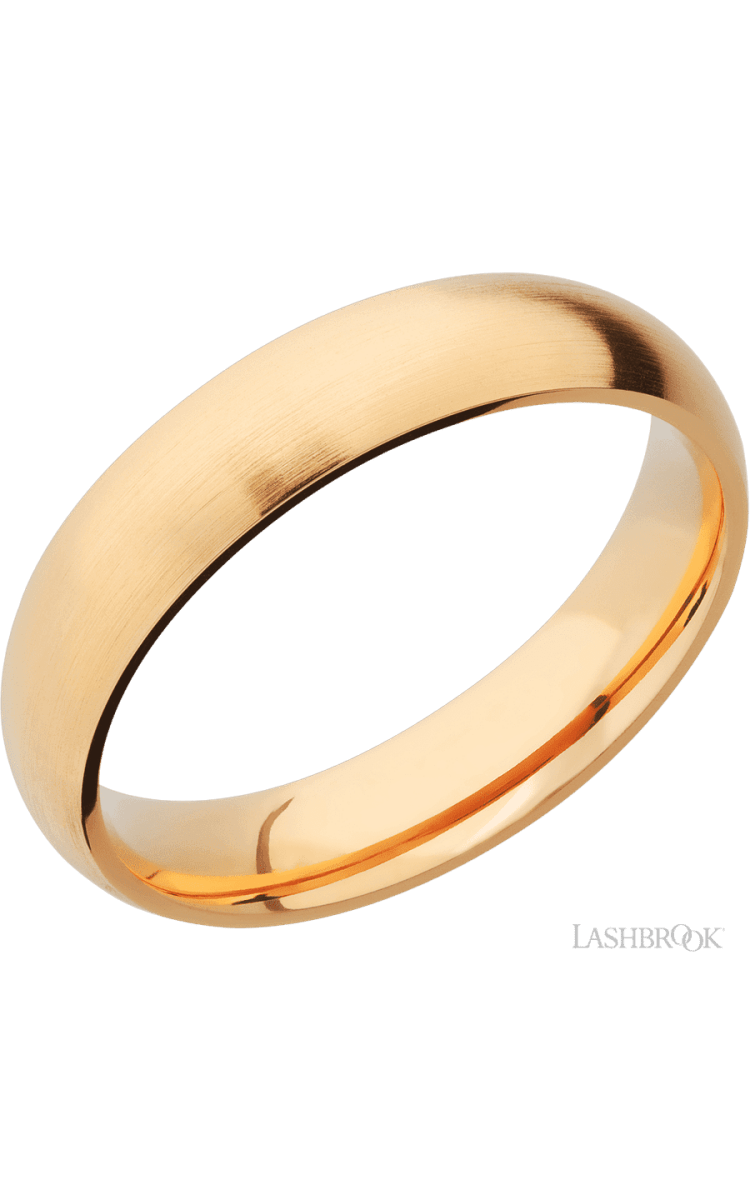 5 mm wide Domed 14K Yellow Gold band. - Diamonds By Rothschild