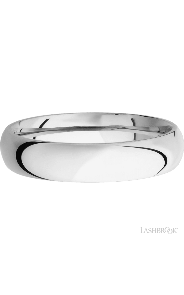 5 mm wide Domed Cobalt Chrome band. - Diamonds By Rothschild