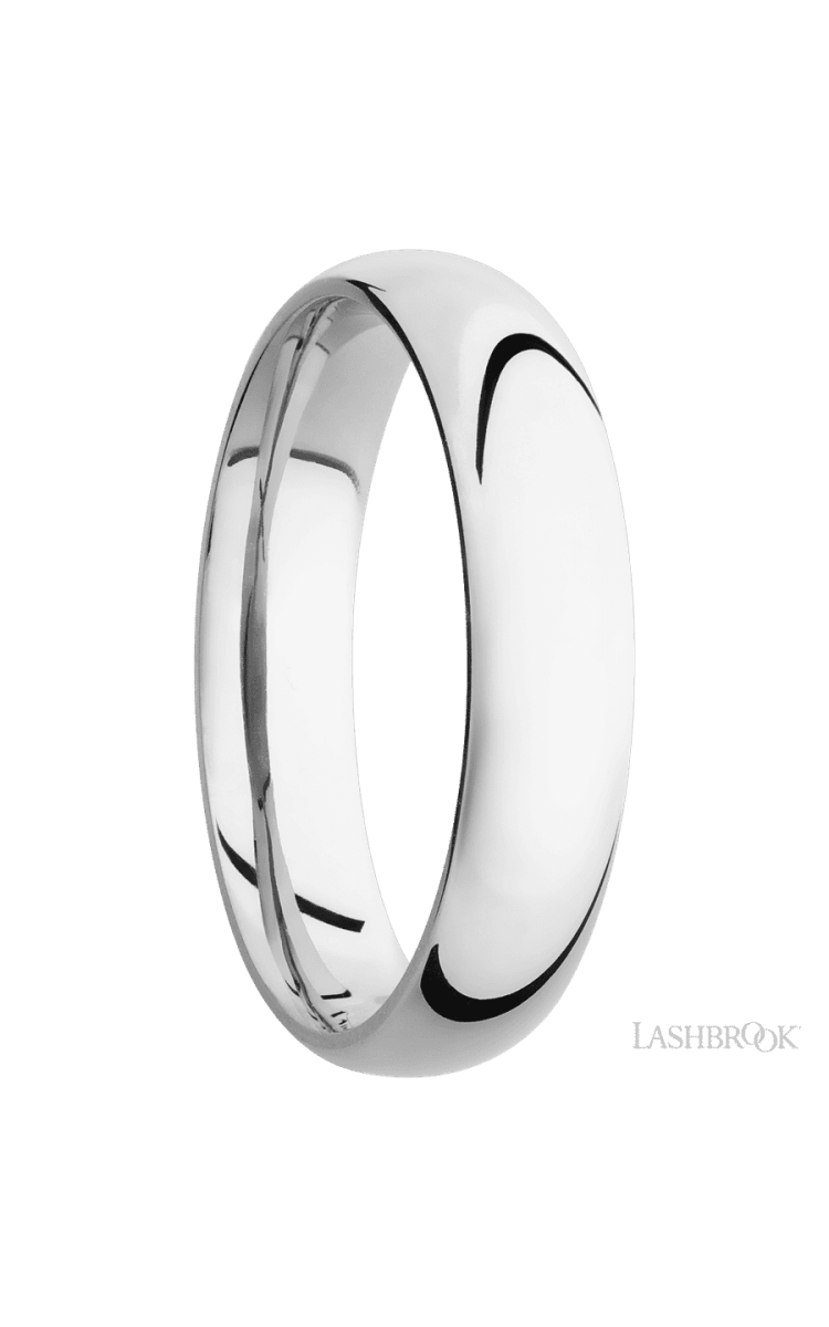 5 mm wide Domed Cobalt Chrome band. - Diamonds By Rothschild