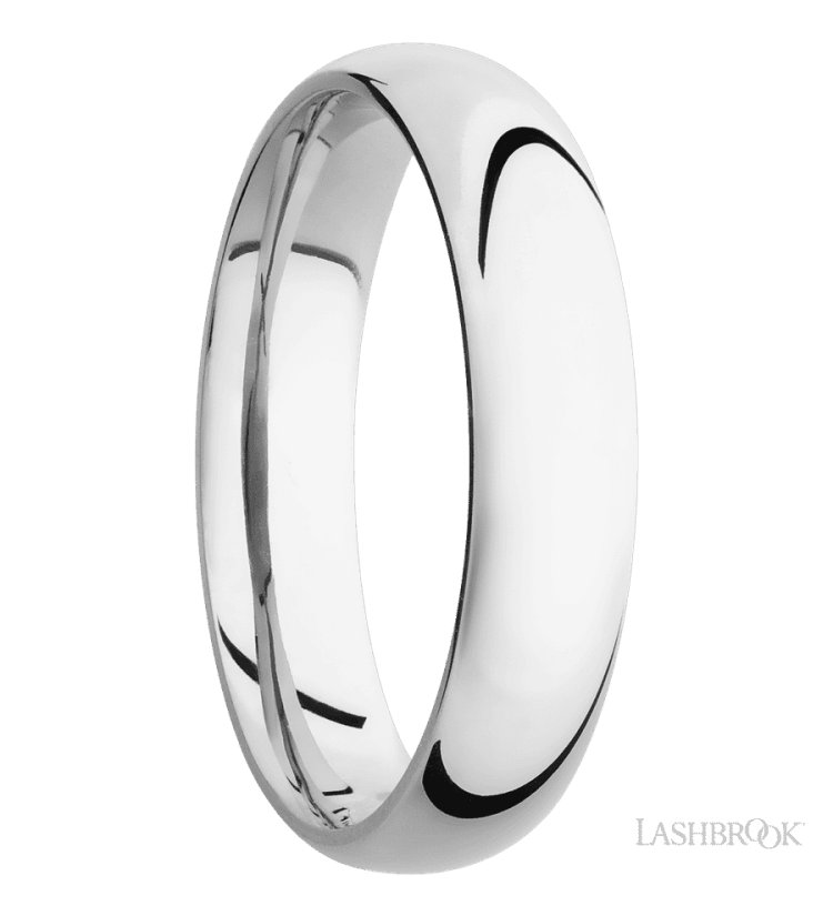 5 mm wide Domed Cobalt Chrome band. - Diamonds By Rothschild