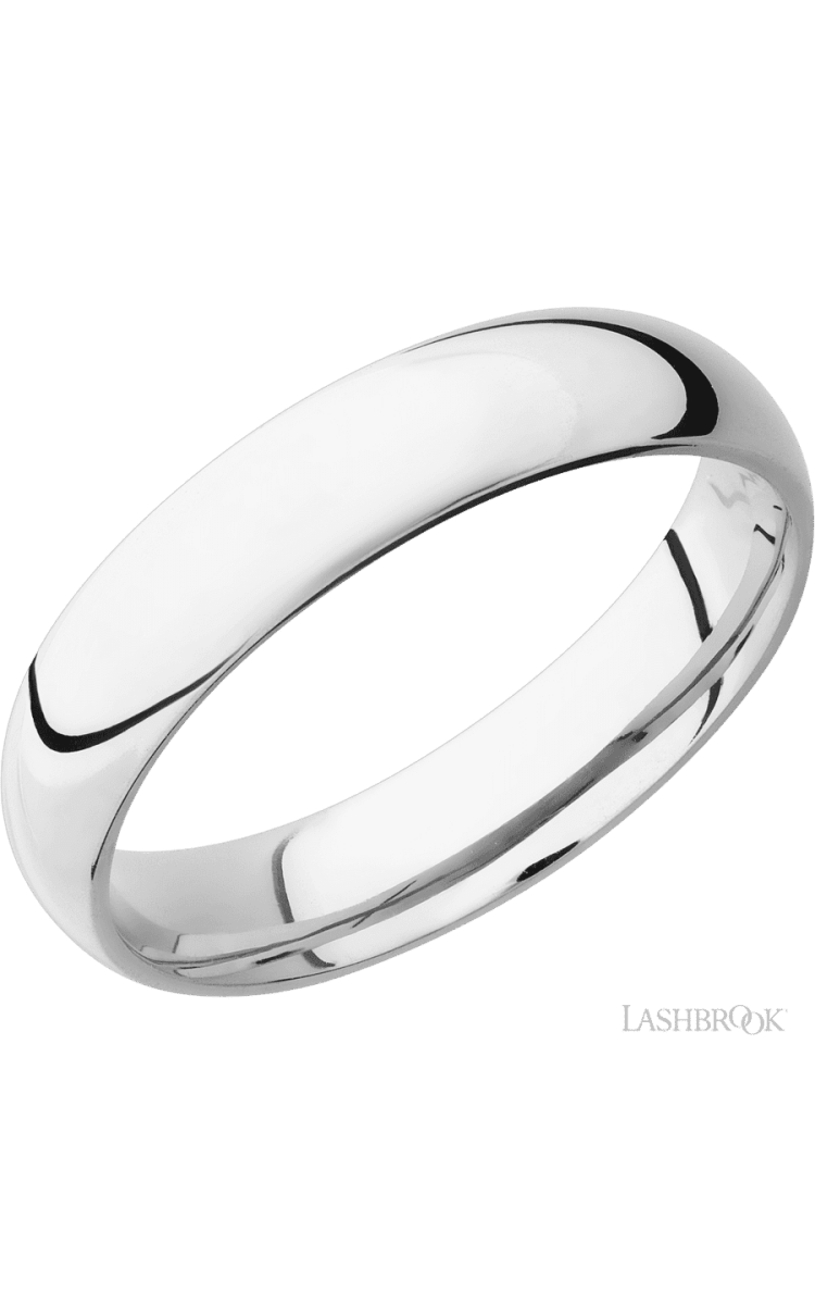 5 mm wide Domed Cobalt Chrome band. - Diamonds By Rothschild