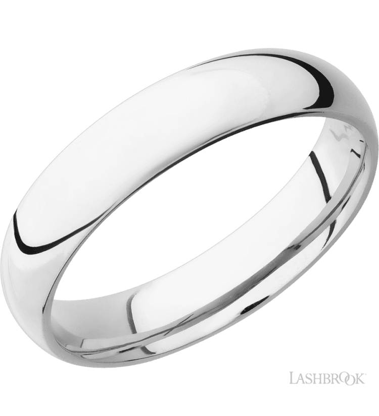 5 mm wide Domed Cobalt Chrome band. - Diamonds By Rothschild