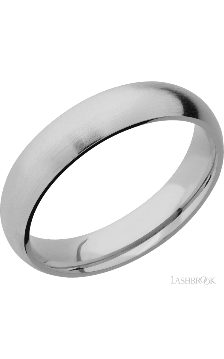 5 mm wide Domed Titanium band. - Diamonds By Rothschild