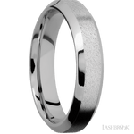 5 mm wide High Bevel Cobalt Chrome band. - Diamonds By Rothschild
