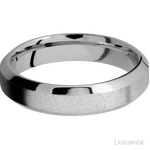 5 mm wide High Bevel Cobalt Chrome band. - Diamonds By Rothschild