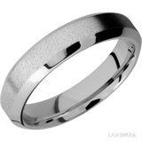 5 mm wide High Bevel Cobalt Chrome band. - Diamonds By Rothschild