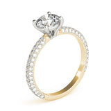 PAVE ENGAGEMENT RING WITH ROUND HEAD