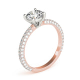 PAVE ENGAGEMENT RING WITH ROUND HEAD