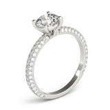 PAVE ENGAGEMENT RING WITH ROUND HEAD