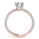 PAVE ENGAGEMENT RING WITH ROUND HEAD