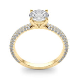 PAVE ENGAGEMENT RING WITH ROUND HEAD