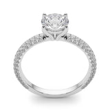 PAVE ENGAGEMENT RING WITH ROUND HEAD