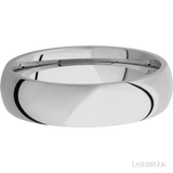 6 mm wide Domed Titanium band.