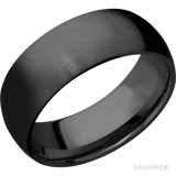 8 mm wide Domed Zirconium band.