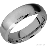 7 mm wide Domed Bevel Titanium band.
