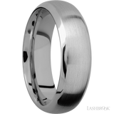7 mm wide Domed Bevel Titanium band.