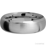 7 mm wide Domed Bevel Titanium band.