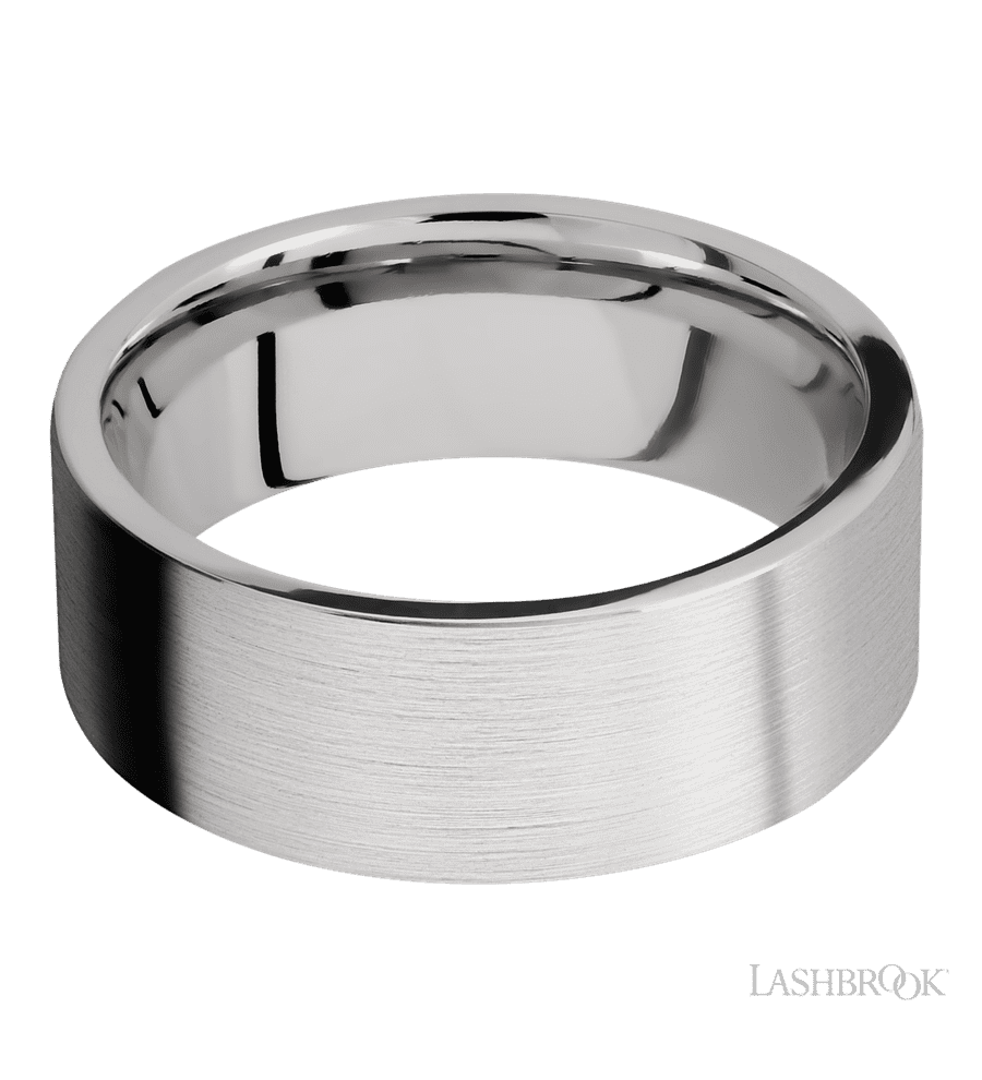 8 mm wide Flat Cobalt Chrome band.