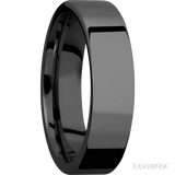 6 mm wide Flat Zirconium band.