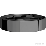 6 mm wide Flat Zirconium band.