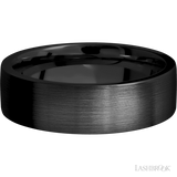 7 mm wide Flat Zirconium band.