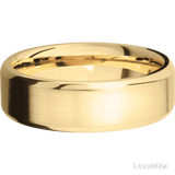 7 mm wide Beveled 10K Yellow Gold band.