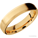 5 mm wide Beveled 14K Yellow Gold band.