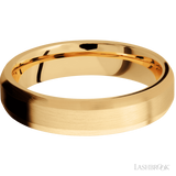 5 mm wide Beveled 14K Yellow Gold band.