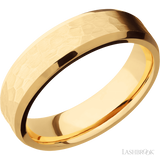 6 mm wide Beveled 14K Yellow Gold band.