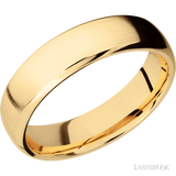 6 mm wide Domed Bevel 14K Yellow Gold band.