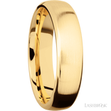 6 mm wide Domed Bevel 14K Yellow Gold band.