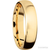 6 mm wide Domed Bevel 14K Yellow Gold band.