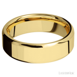 7 mm wide Beveled 14K Yellow Gold band.