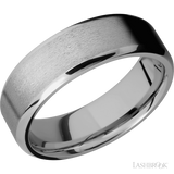7 mm wide Beveled Titanium band.