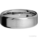 7 mm wide Beveled Titanium band.