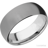 8 mm wide Domed Titanium band.