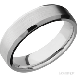6 mm wide Beveled Cobalt Chrome band.