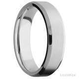 6 mm wide Beveled Cobalt Chrome band.