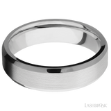 6 mm wide Beveled Cobalt Chrome band.