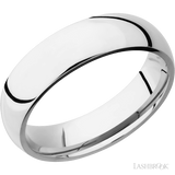 6 mm wide Domed Cobalt Chrome band.