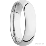 6 mm wide Domed Cobalt Chrome band.