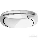 6 mm wide Domed Cobalt Chrome band.