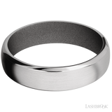 6 mm wide Domed Bevel Cobalt Chrome band featuring a Gun Metal Grey sleeve.
