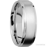 7 mm wide Flat Grooved Edges Cobalt Chrome band.