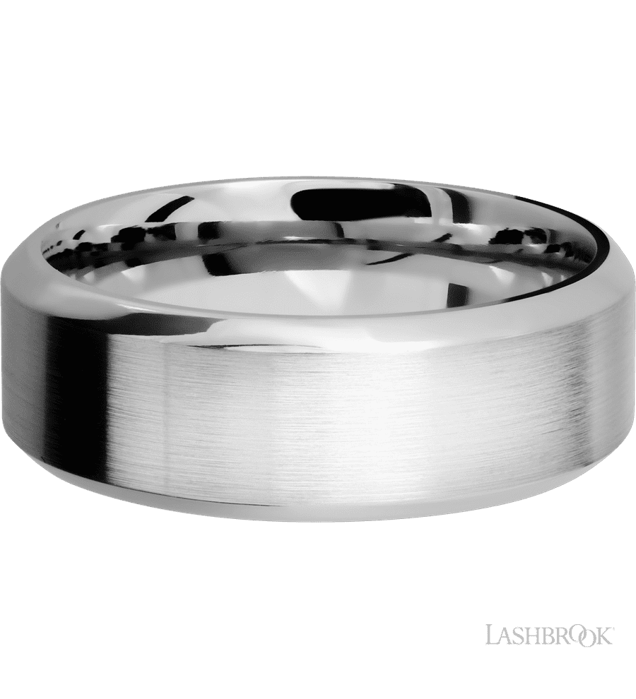 8 mm wide High Bevel Cobalt Chrome band.