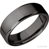 7 mm wide Beveled Tantalum Noir band.