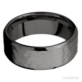 8 mm wide Beveled Tantalum Noir band.