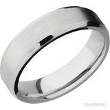 6 mm wide Beveled Platinum band.